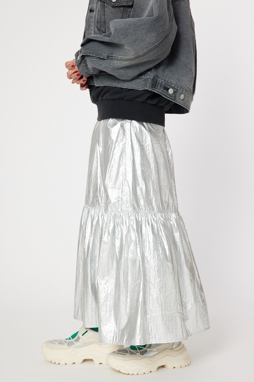RODEO CROWNS「メタリックギャザースカート」|スカート|