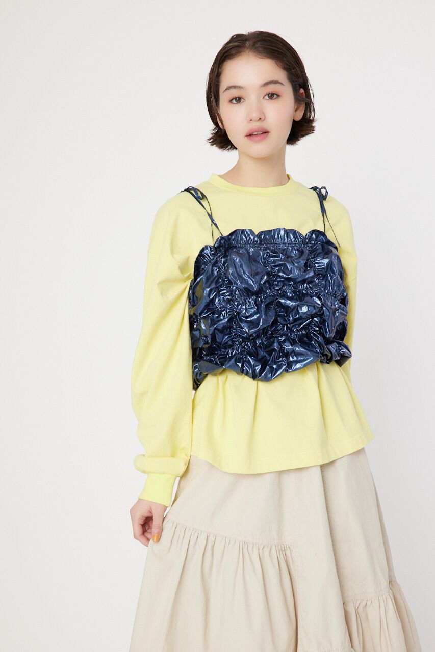 RODEO CROWNS「メタリックギャザーキャミソール」|キャミソール|