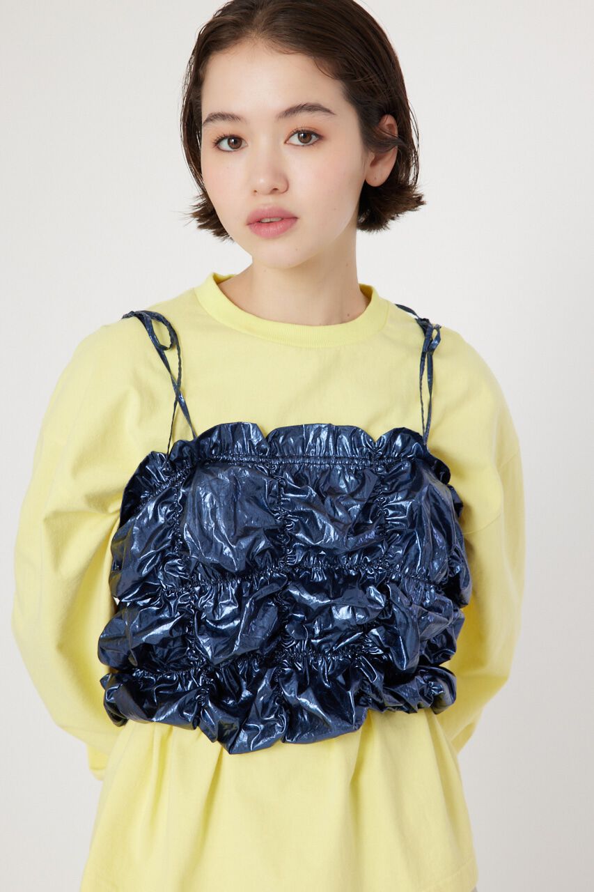 RODEO CROWNS「メタリックギャザーキャミソール」|キャミソール|