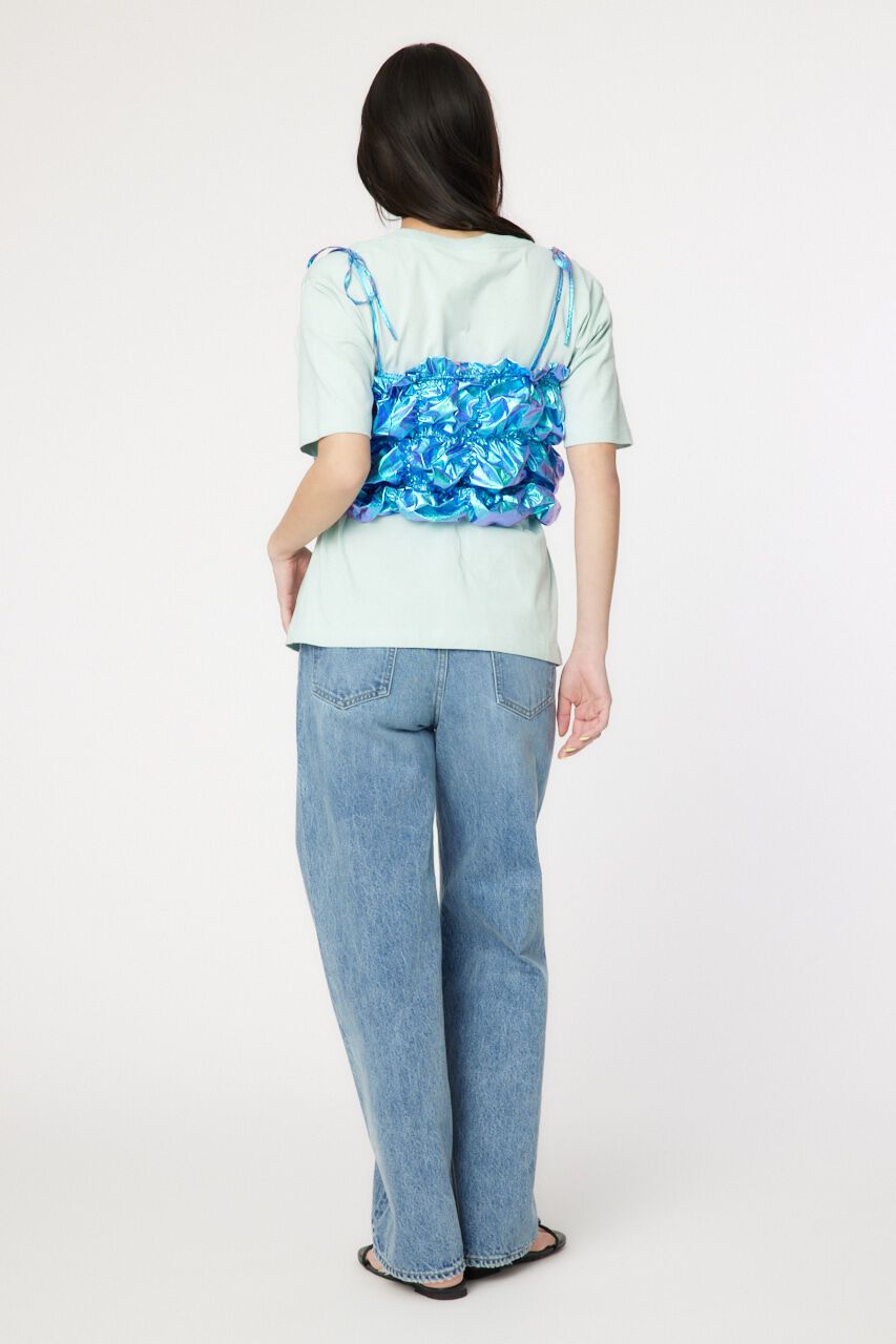 RODEO CROWNS「メタリックギャザーキャミソール」|キャミソール|