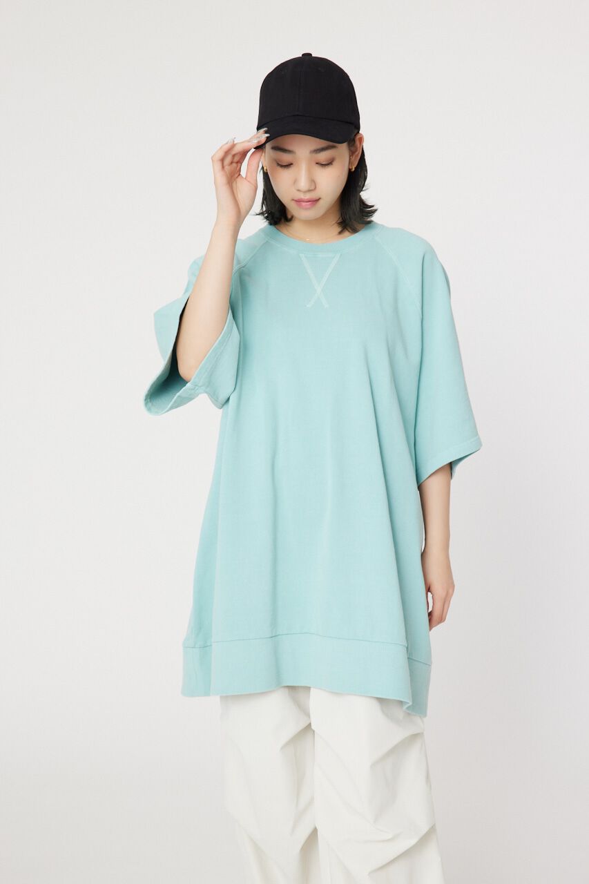 RODEO CROWNS「ミニ裏毛ピグメントビッグスウェットチュニック」|ワンピース|