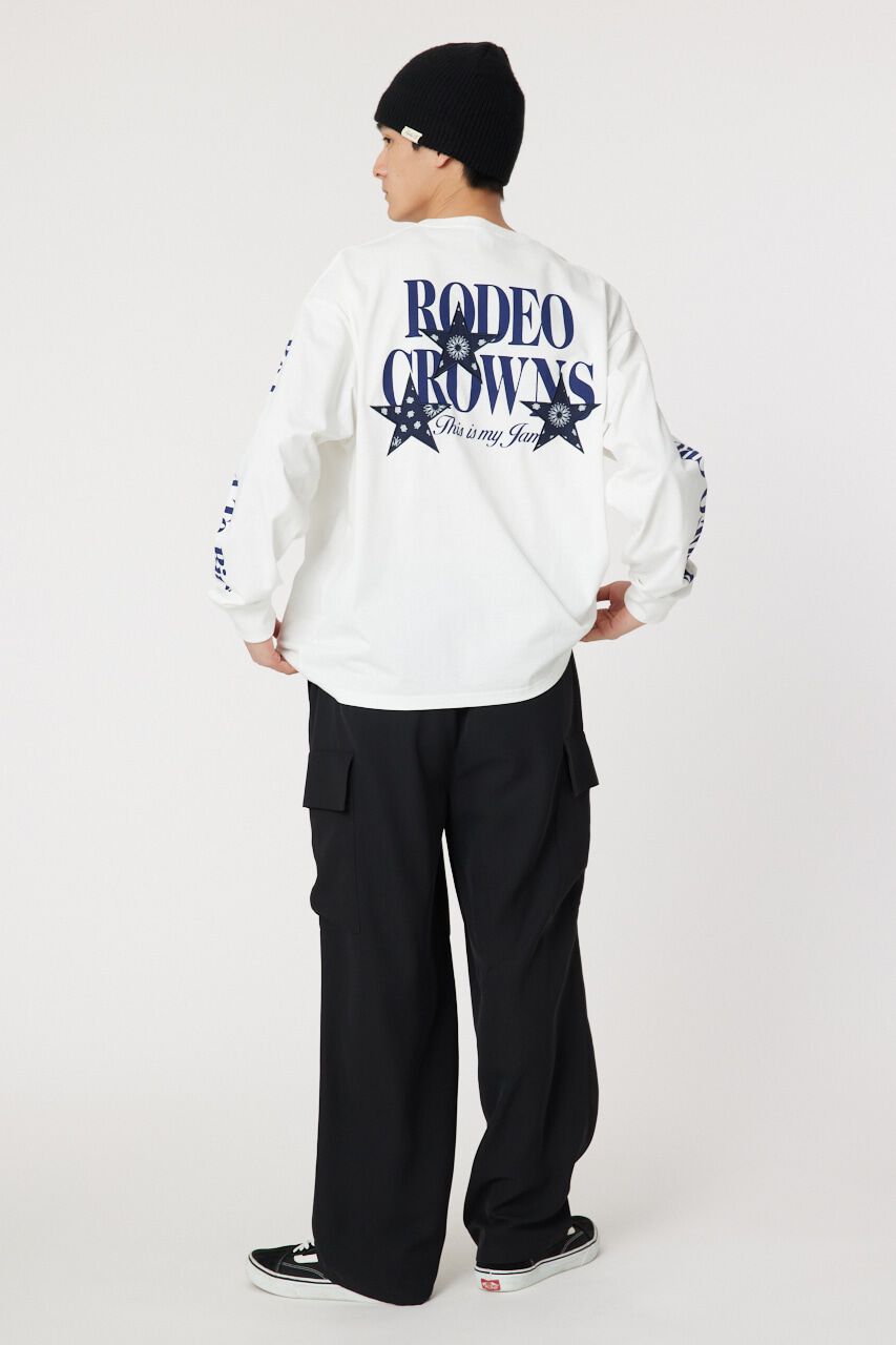 RODEO CROWNS「メンズバンダナスターアップリケL/S Tシャツ」|Tシャツ・カットソー|