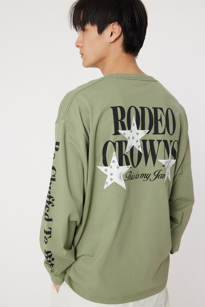 RODEO CROWNS「メンズバンダナスターアップリケL/S Tシャツ」|Tシャツ・カットソー|KHA
