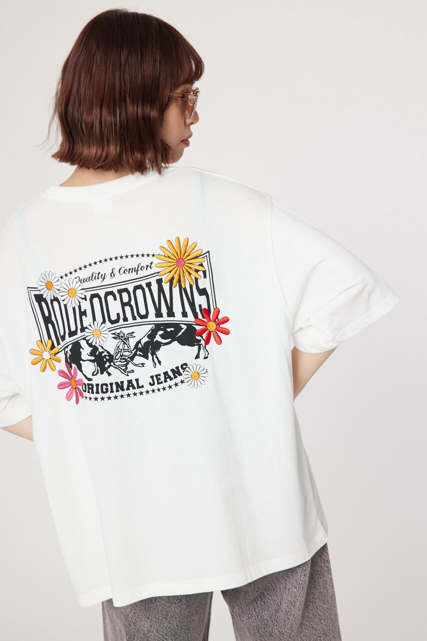 RODEO CROWNS「Flower Bloom Logo Tシャツ」|Tシャツ・カットソー|WHT