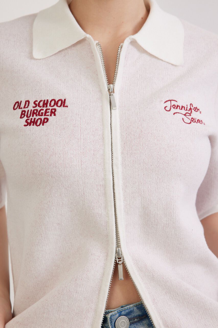 RODEO CROWNS「(JS)襟付きZIP KNITトップス」|ニット・セーター|