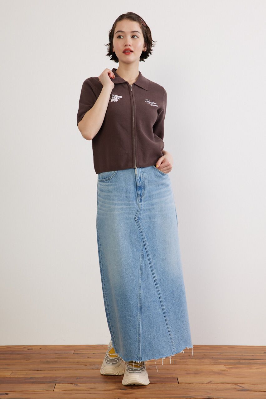 RODEO CROWNS「(JS)襟付きZIP KNITトップス」|ニット・セーター|