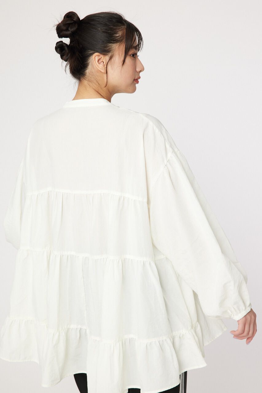 RODEO CROWNS「バンドカラーティアードチュニック」|シャツ・ブラウス|