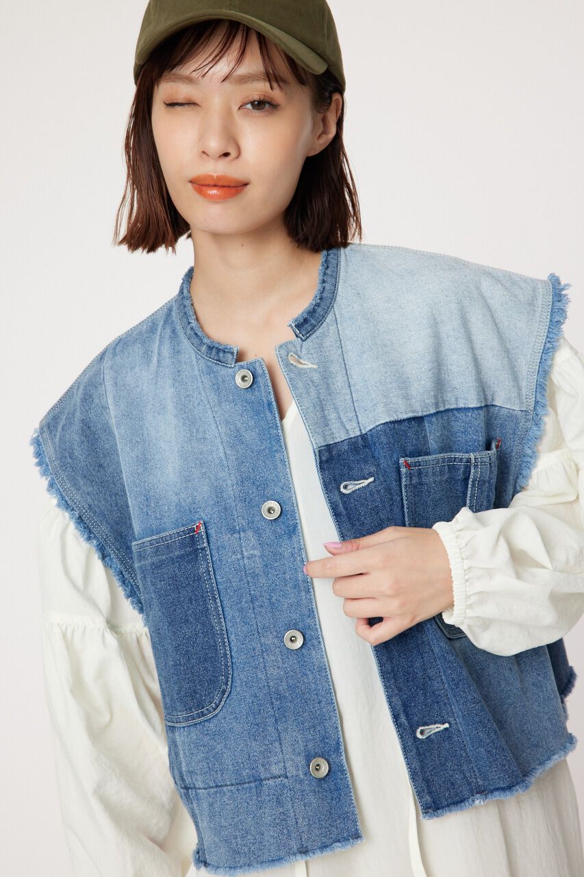 RODEO CROWNS「リメイクデニムベスト」|シャツ・ブラウス|