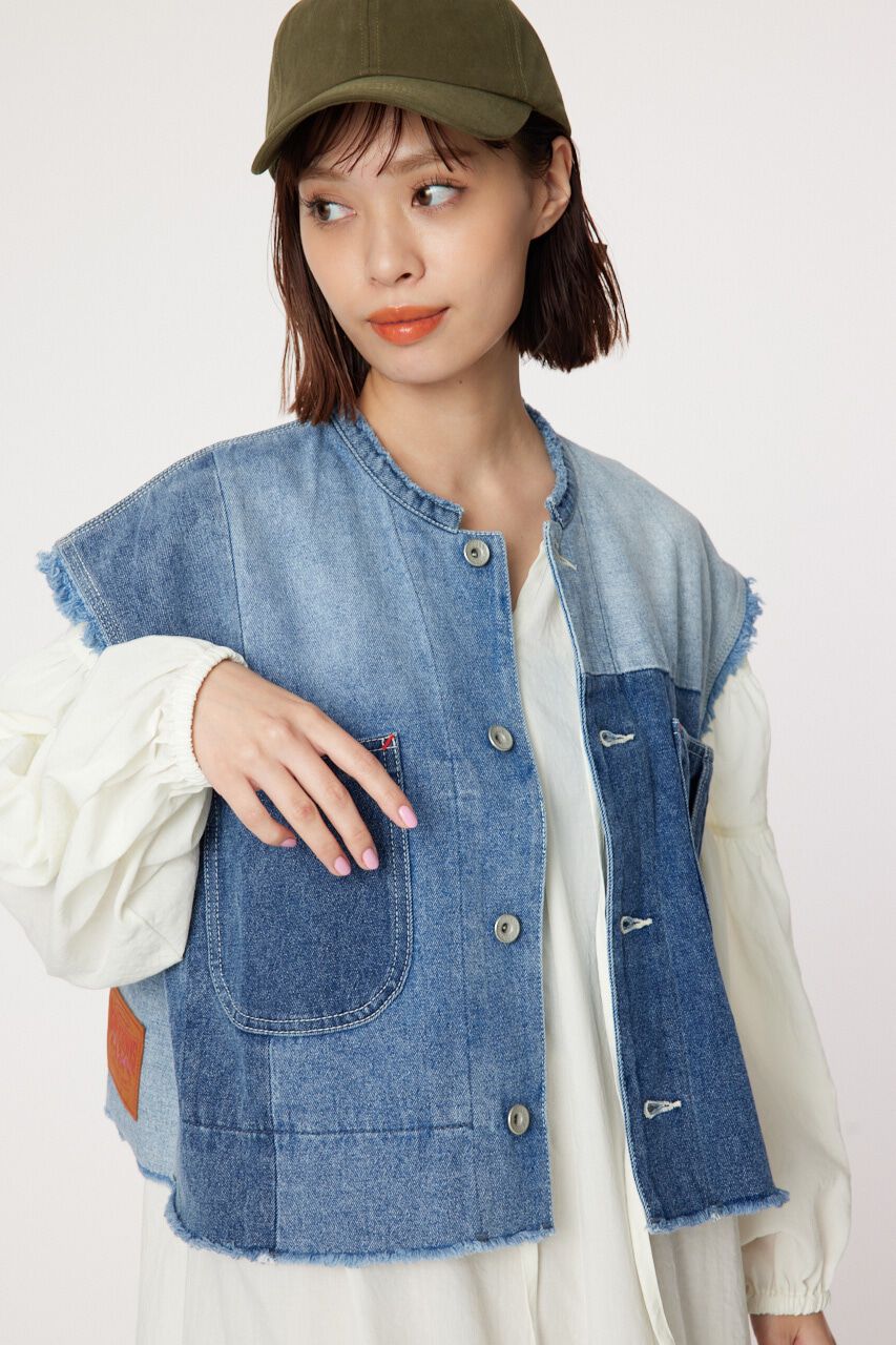 RODEO CROWNS「リメイクデニムベスト」|シャツ・ブラウス|
