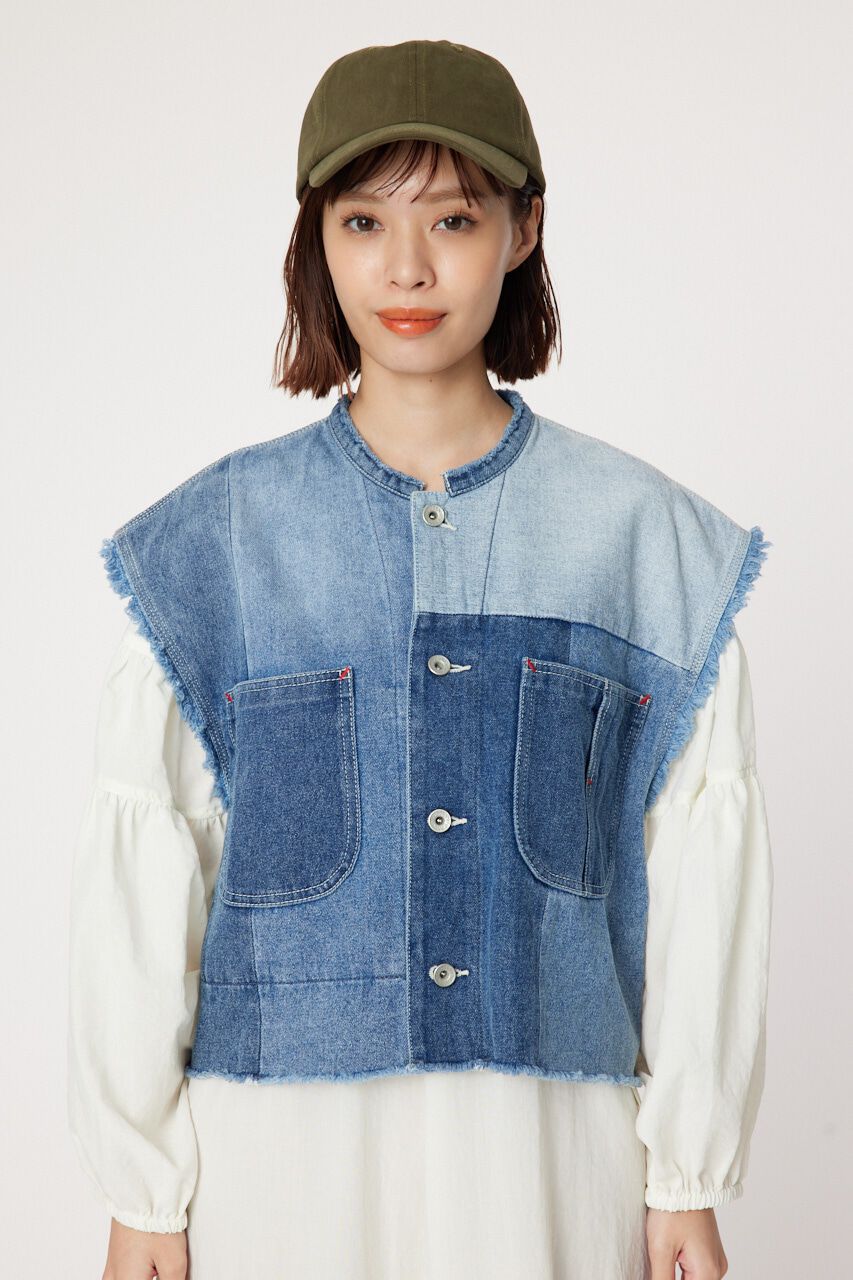 RODEO CROWNS「リメイクデニムベスト」|シャツ・ブラウス|