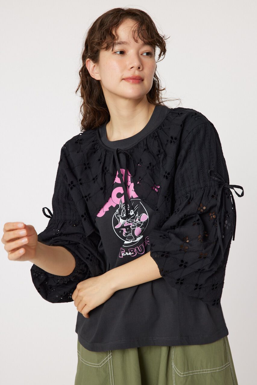 RODEO CROWNS「カットワークレースボレロ」|その他|BLK