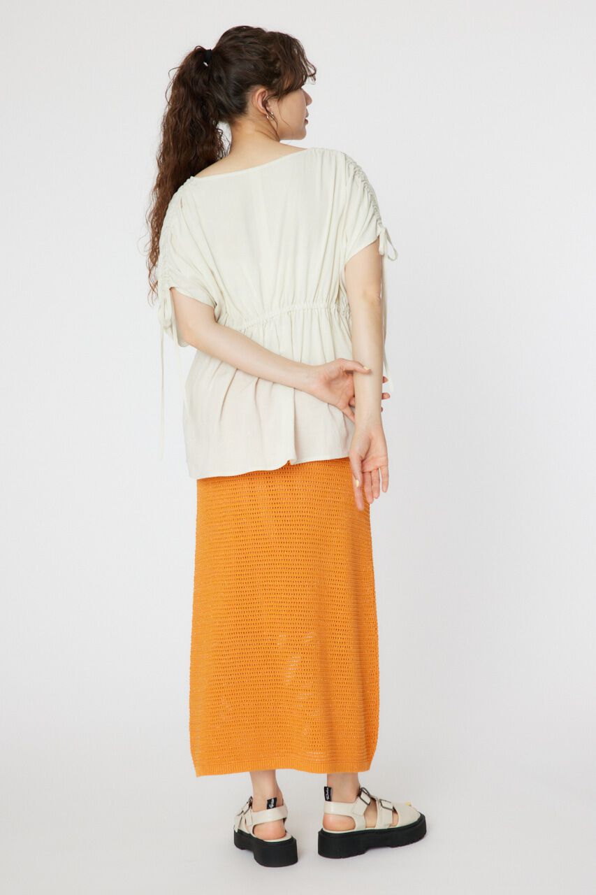 RODEO CROWNS「リネンライクギャザーブラウス」|シャツ・ブラウス|