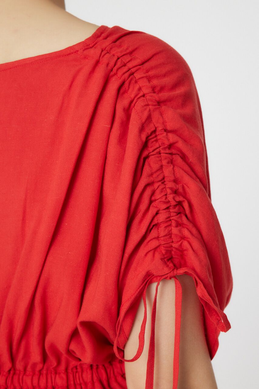 RODEO CROWNS「リネンライクギャザーブラウス」|シャツ・ブラウス|