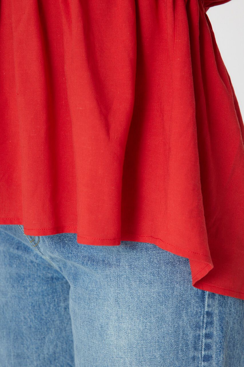 RODEO CROWNS「リネンライクギャザーブラウス」|シャツ・ブラウス|