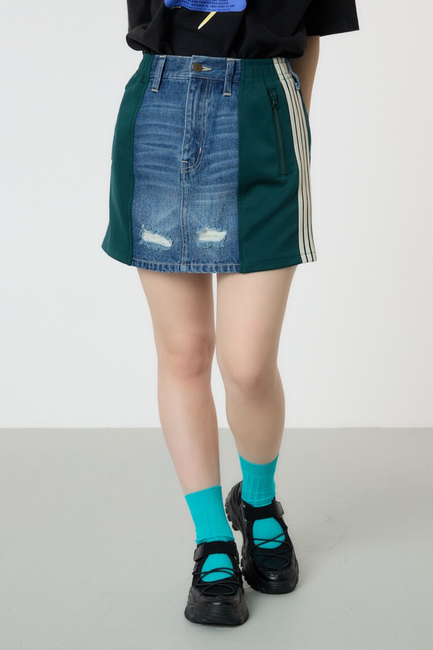 RODEO CROWNS「カスタムトラック DENIM MINI SK」|スカート|GRN