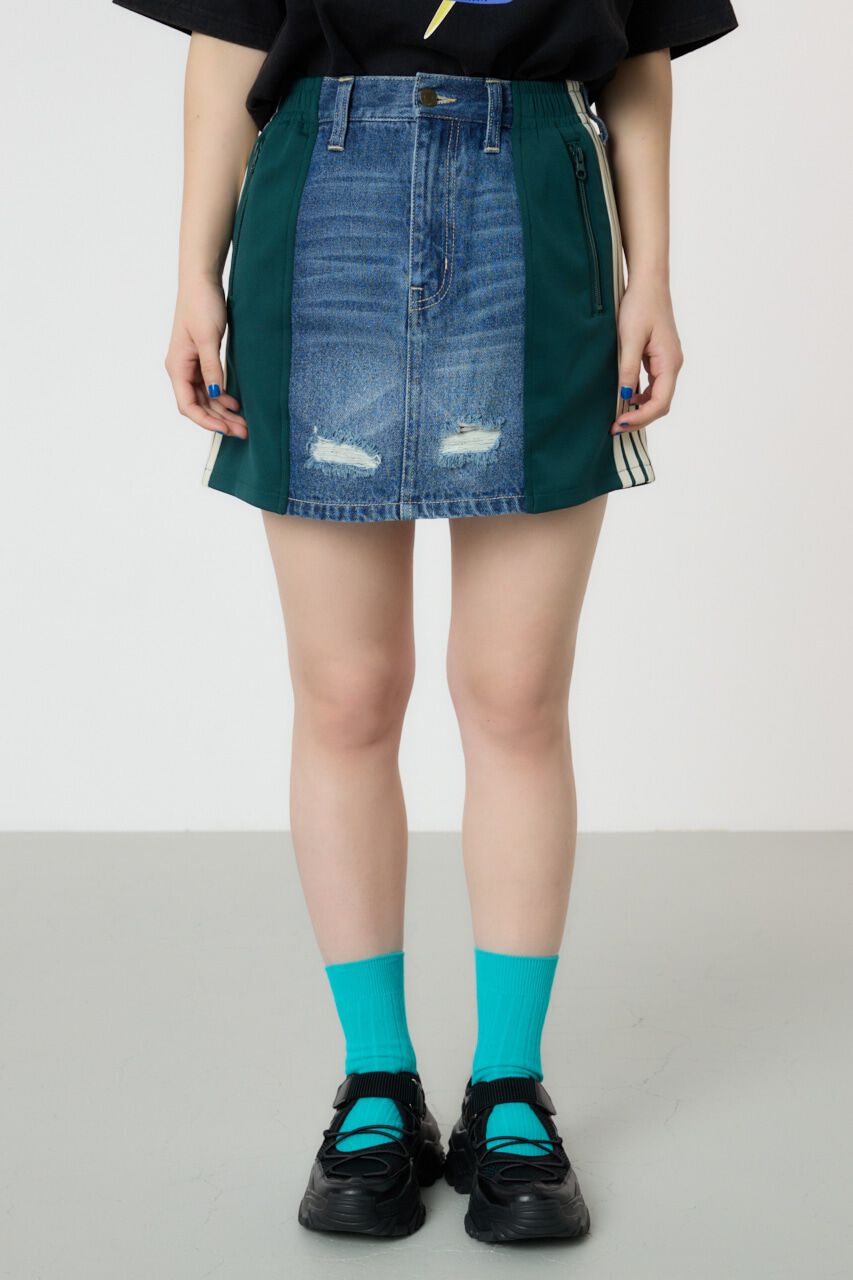 RODEO CROWNS「カスタムトラック DENIM MINI SK」|スカート|