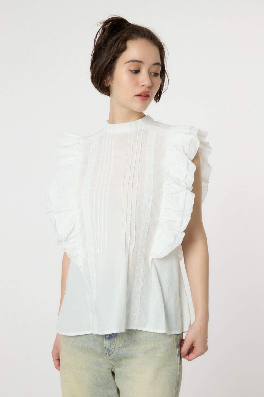 RODEO CROWNS「ノースリーブフリルブラウス」|タンクトップ|