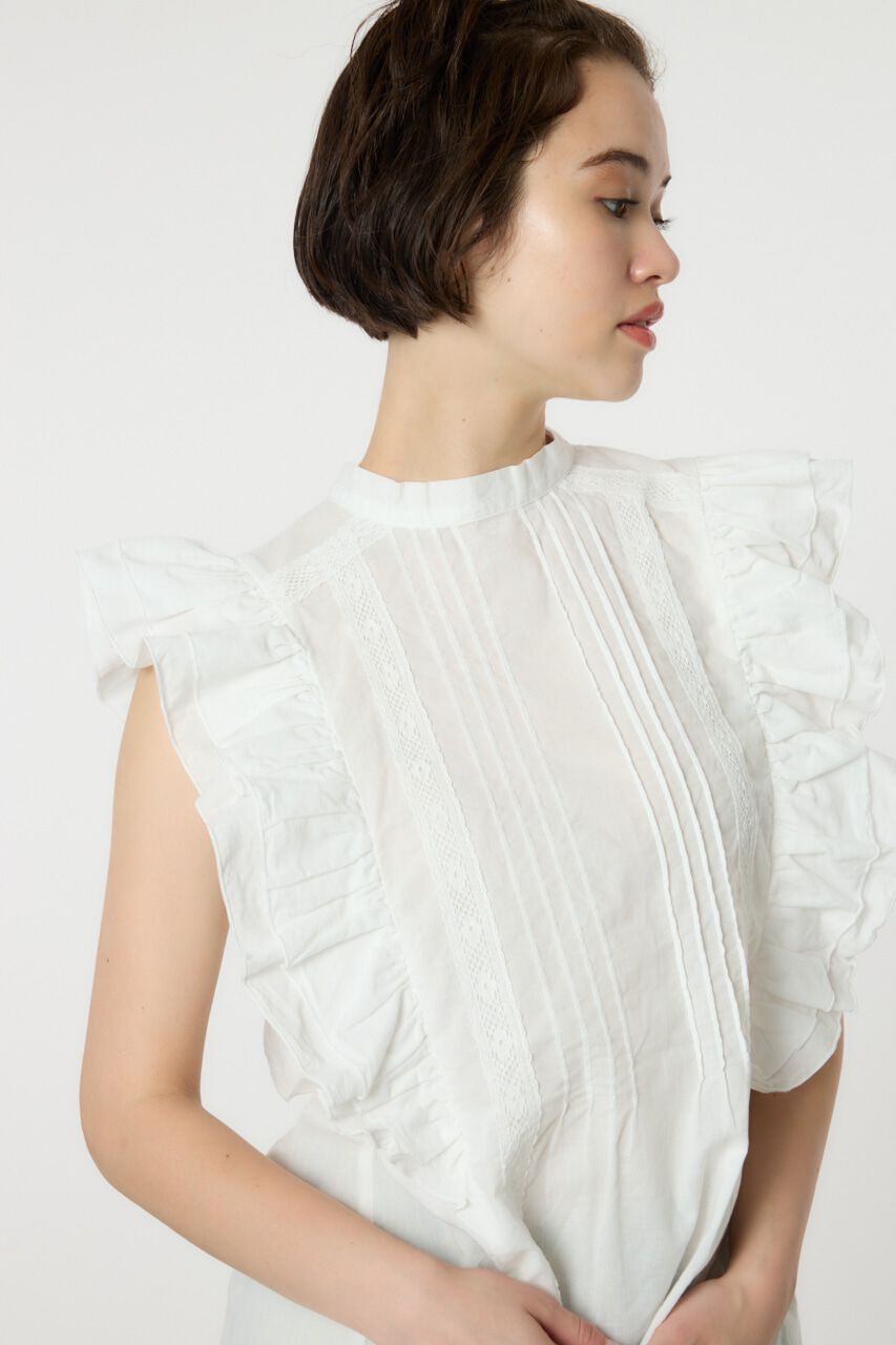 RODEO CROWNS「ノースリーブフリルブラウス」|タンクトップ|