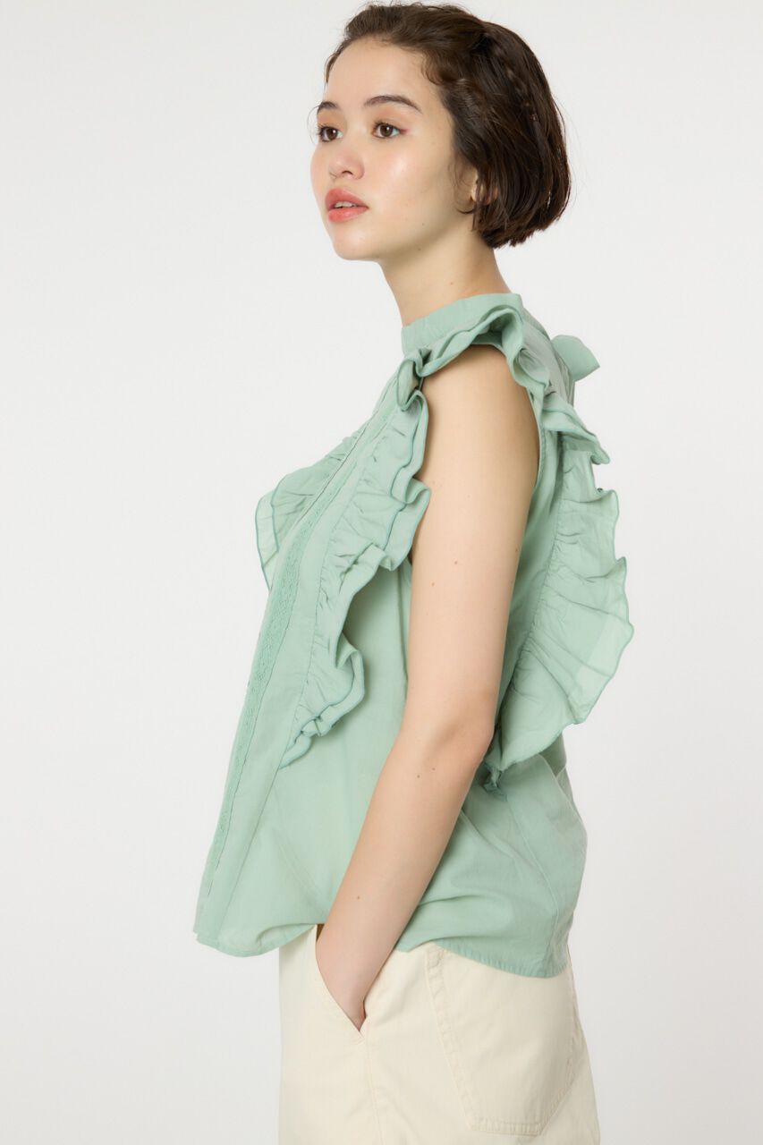 RODEO CROWNS「ノースリーブフリルブラウス」|タンクトップ|