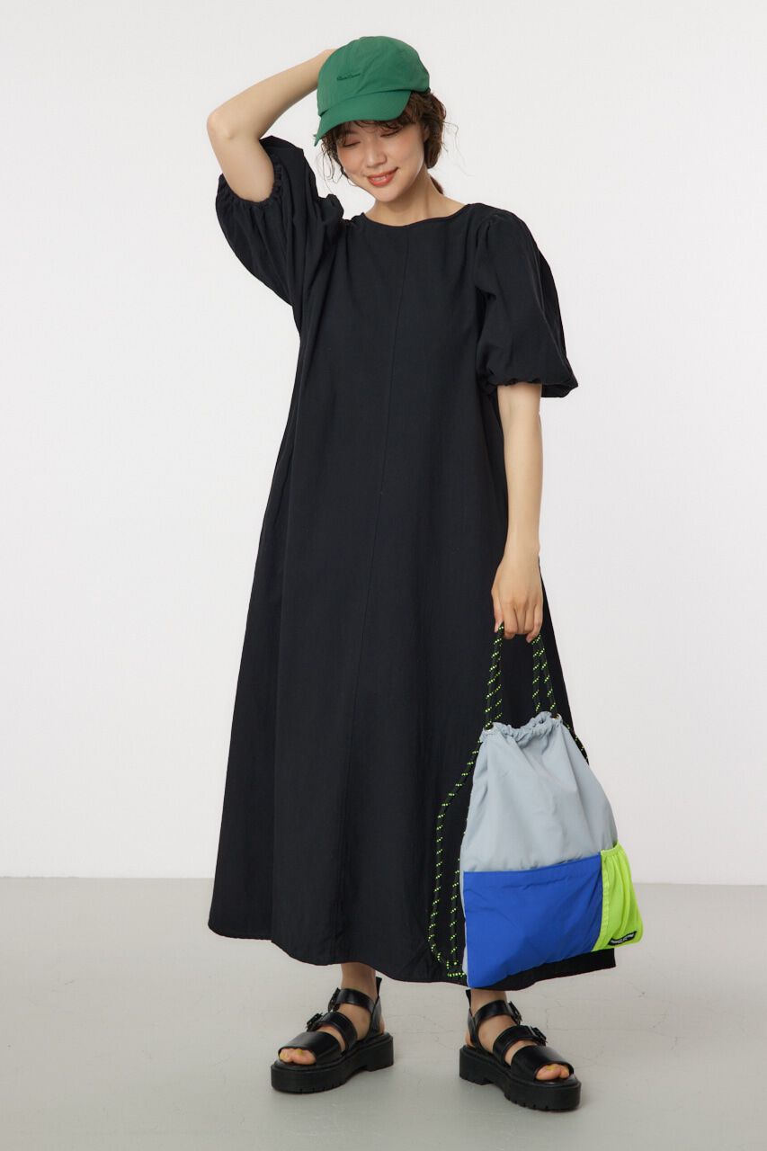 RODEO CROWNS「ボリュームスリーブワンピース」|ワンピース|BLK