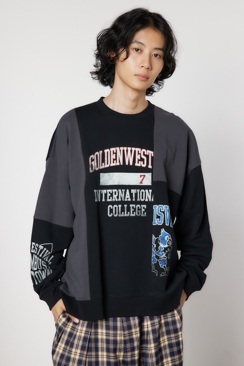 RODEO CROWNS「リメイクライクスウェット」|パーカー|BLK