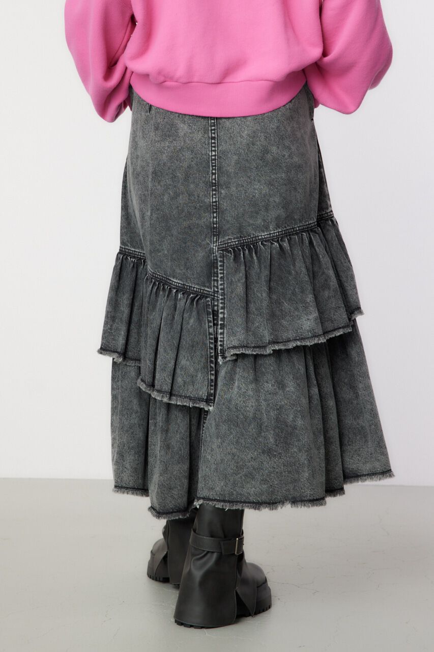 RODEO CROWNS「CHEMICAL DENIM TIERED SK」|スカート|