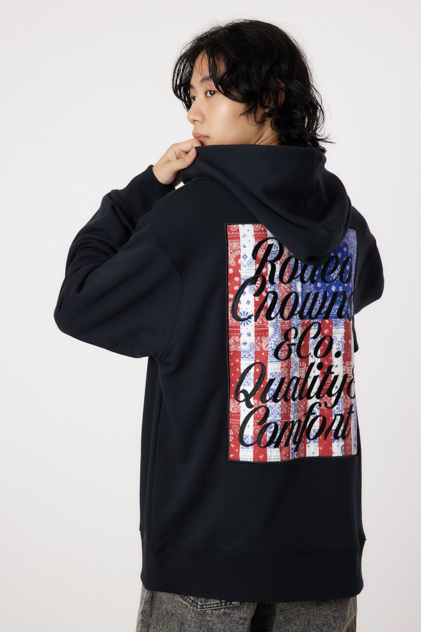 RODEO CROWNS「flag patch フーディー」|パーカー|BLK