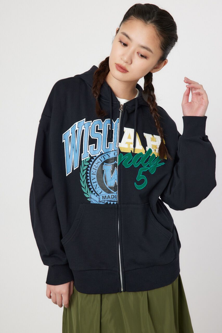 RODEO CROWNS「Custom College ジップパーカー」|パーカー|BLK