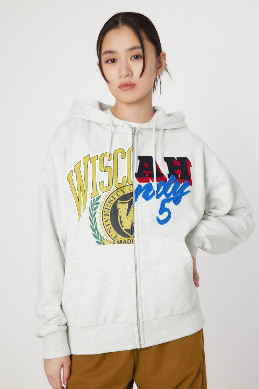 RODEO CROWNS「Custom College ジップパーカー」|パーカー|L/T.GRY1