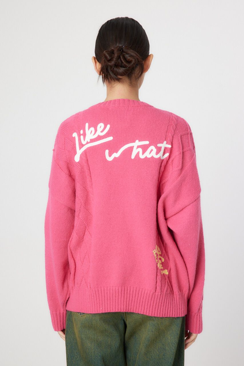 RODEO CROWNS「EMB MOTIFSケーブルカーディガン」|カーディガン|