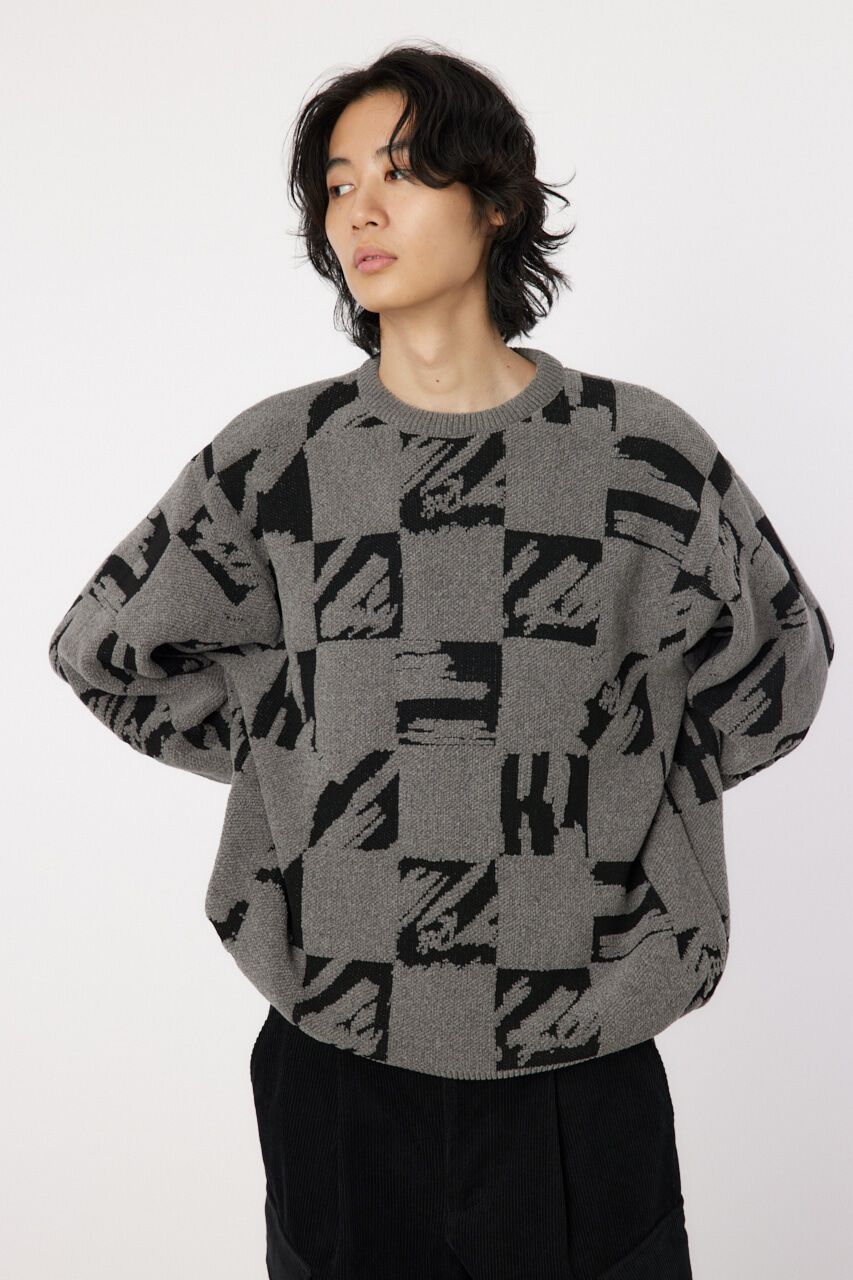 RODEO CROWNS「block checker ニット」|ニット・セーター|BLK