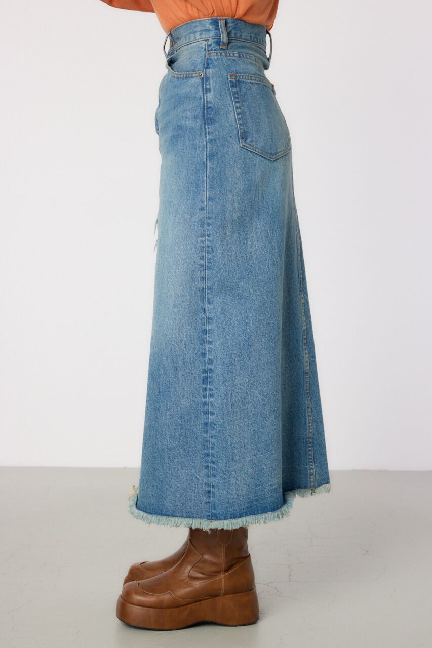 RODEO CROWNS「スリットデニムマキシスカート」|スカート|