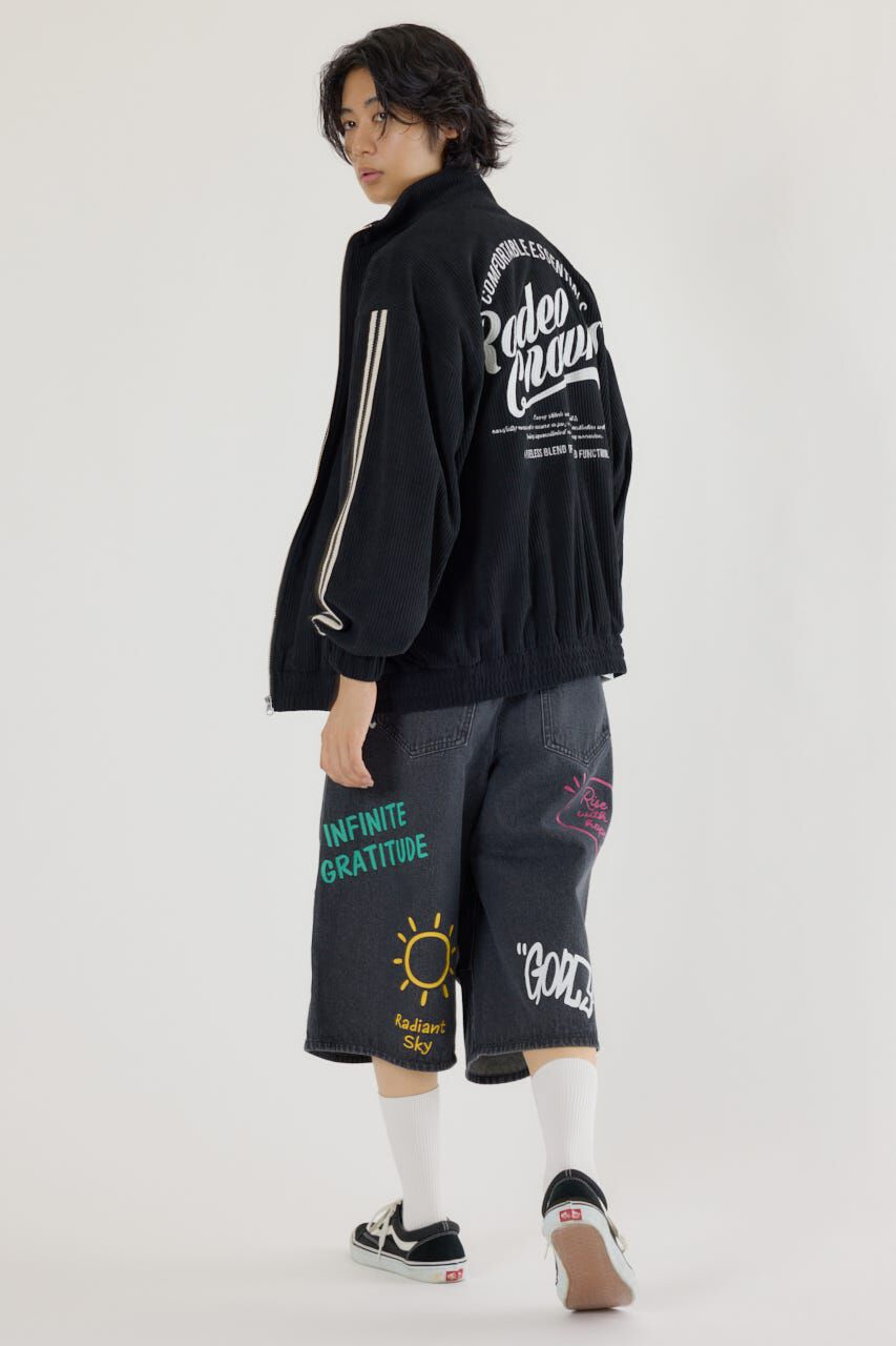 RODEO CROWNS「ラクガキバミューダデニムパンツ」|デニム|