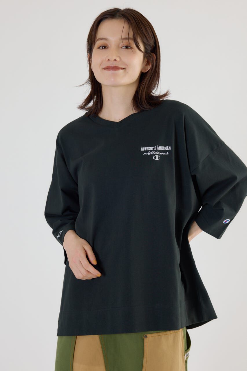 RODEO CROWNS「Champion Vネック7分袖トップス」|パーカー|