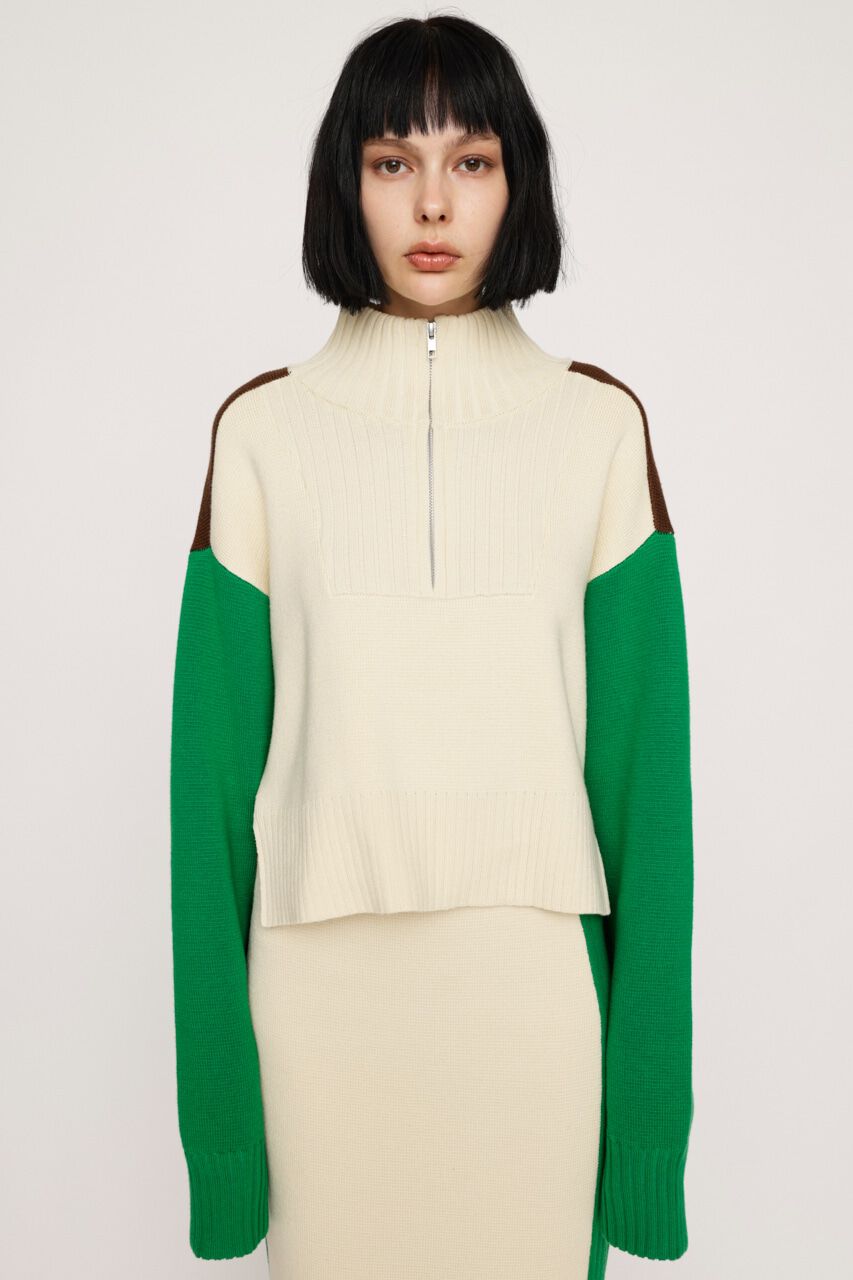 SLY「MILANO RIB ZIP トップス」|ニット・セーター|