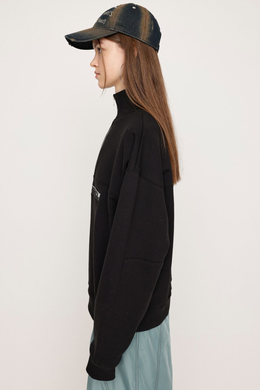 SLY「BI-COLOR HALF ZIP スウェット」|Tシャツ・カットソー|