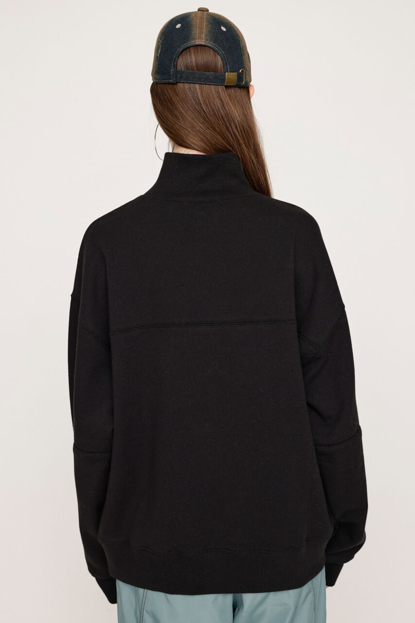 SLY「BI-COLOR HALF ZIP スウェット」|Tシャツ・カットソー|