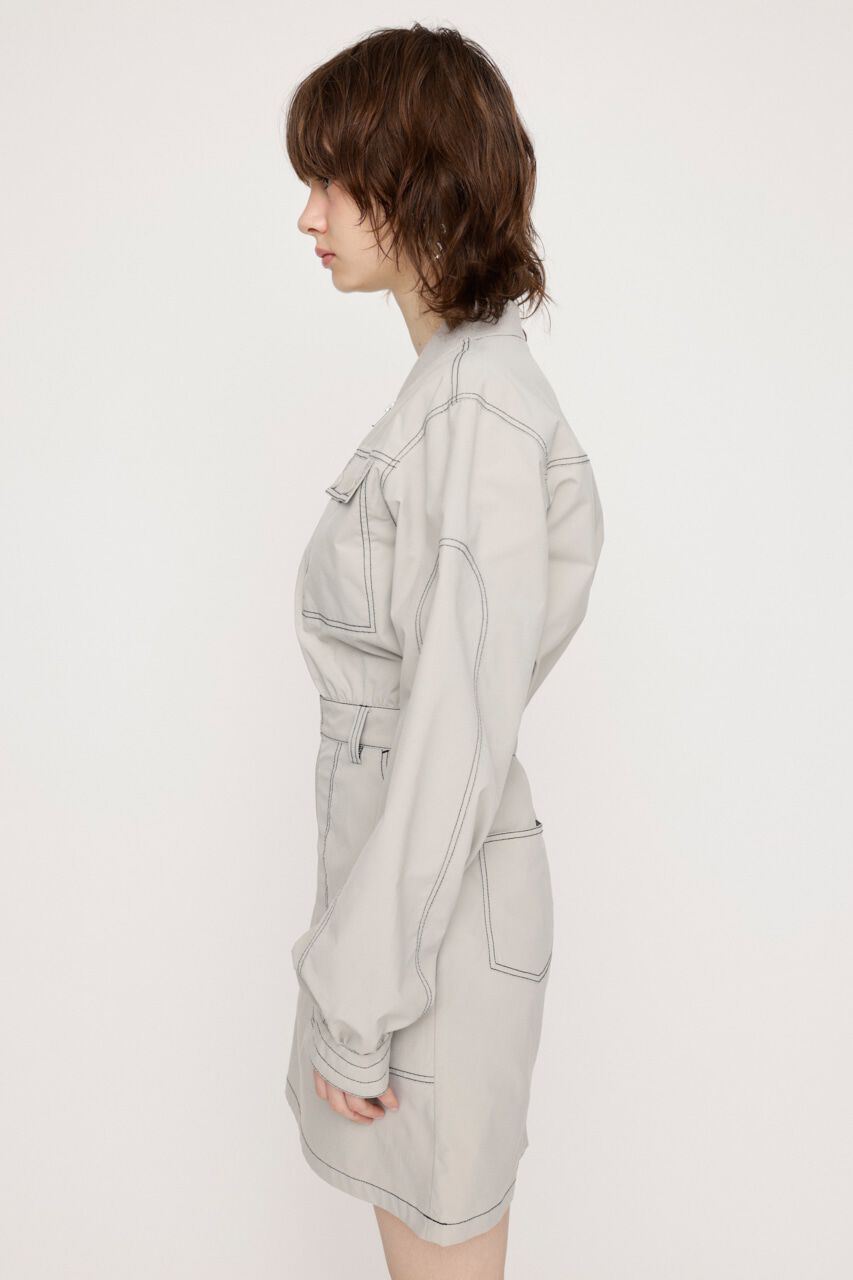 SLY「FRONT ZIP STITCH ショートワンピース」|ワンピース|