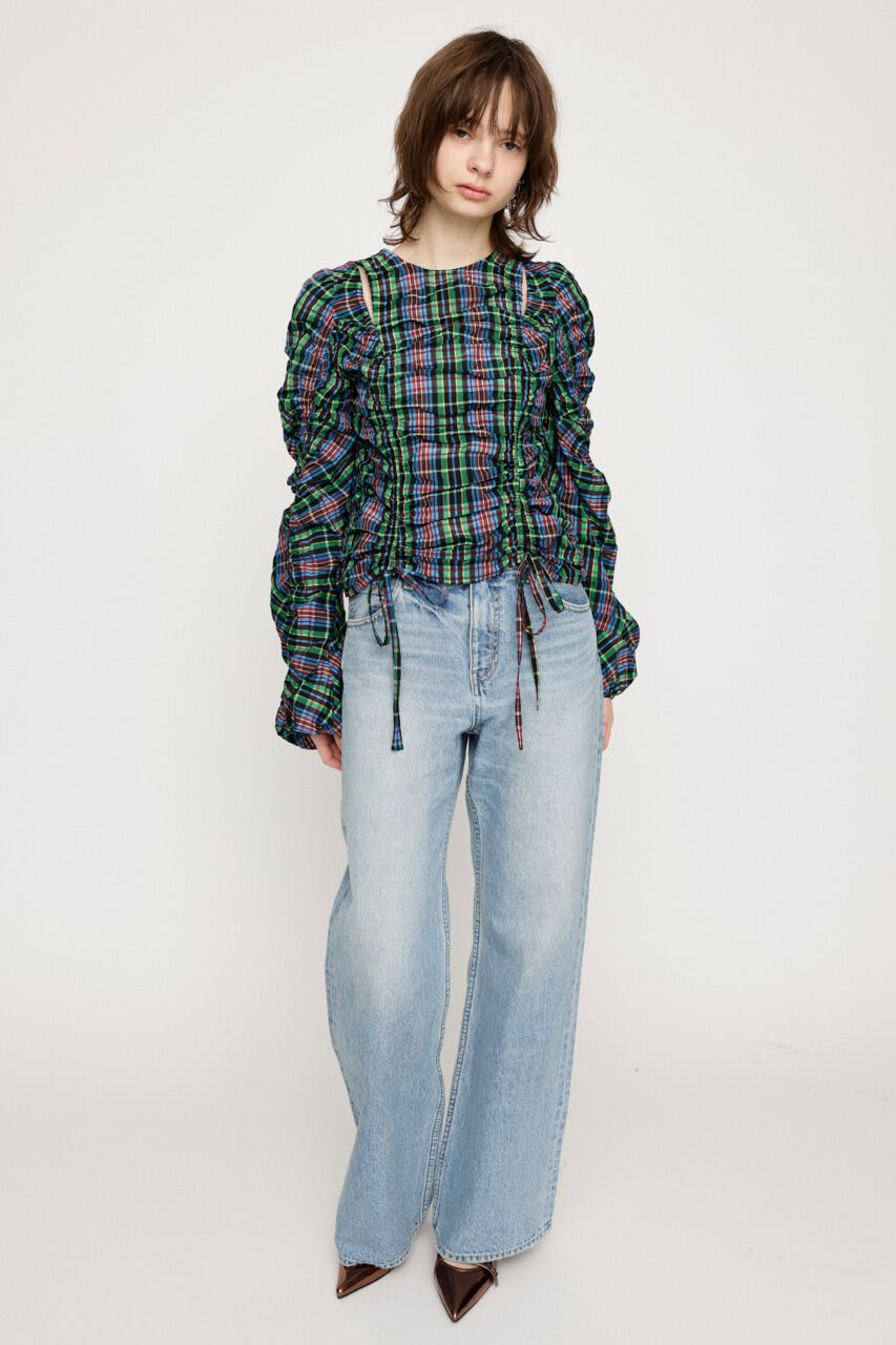 SLY「CUT OUT VOLUME SLEEVE トップス」|シャツ・ブラウス|