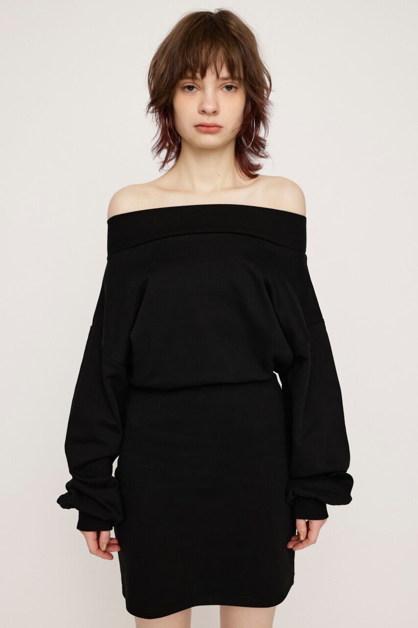 SLY「OFF SHOULDER SW ワンピース」|ワンピース|BLK
