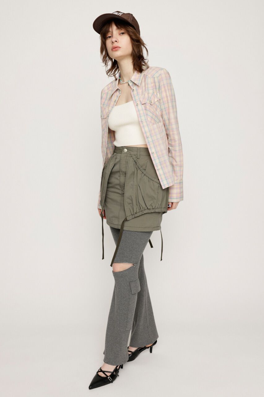 SLY「SHIRRING PK ショートスカート」|スカート|