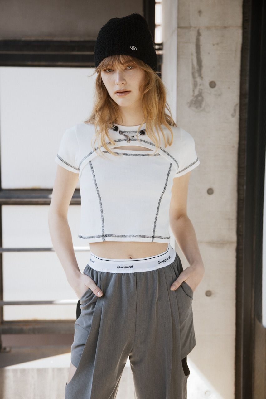 SLY「BI COLOR STITCH トップス」|Tシャツ・カットソー|