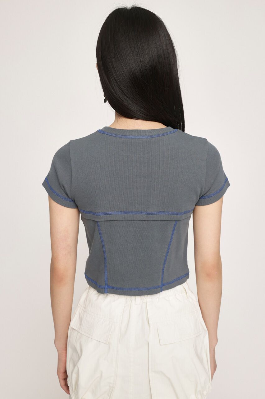 SLY「BI COLOR STITCH トップス」|Tシャツ・カットソー|