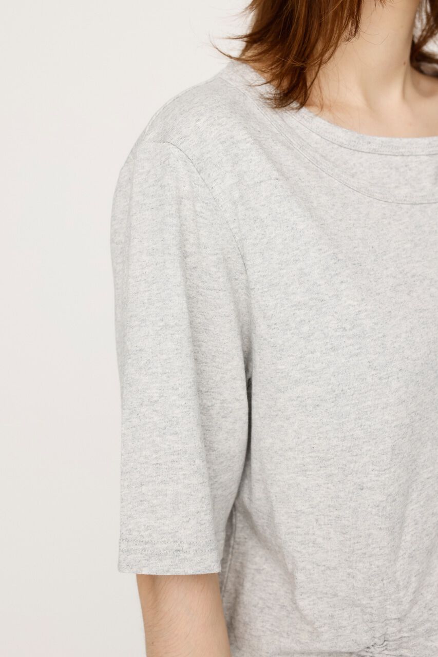 SLY「CROSS NECK SHIRRING HEM トップス」|Tシャツ・カットソー|