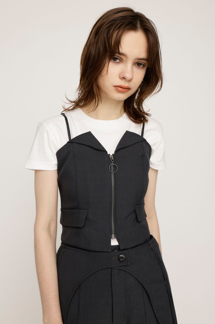 SLY「FRONT ZIP TIDY BUSTIER」|キャミソール|
