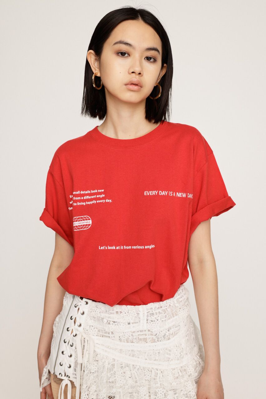 SLY「RANDOM LOGO PRINT Tシャツ」|Tシャツ・カットソー|