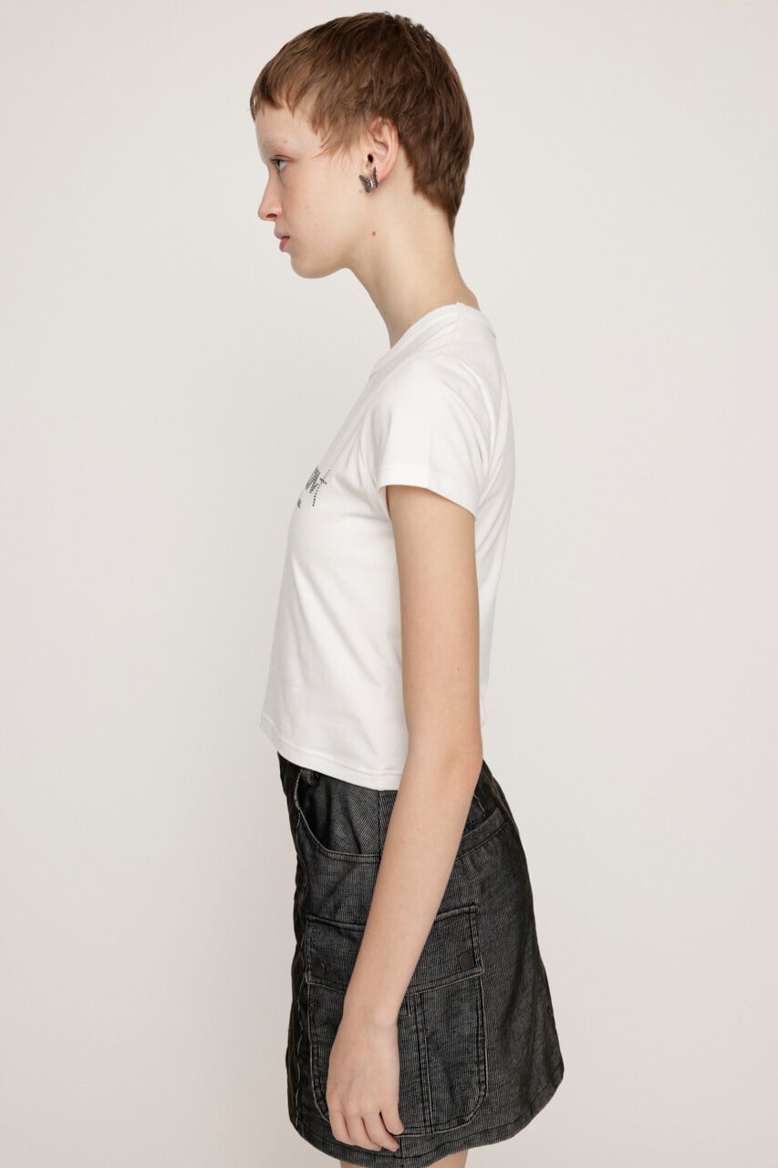 SLY「RHINESTONE COMPACT LOGO Tシャツ」|Tシャツ・カットソー|