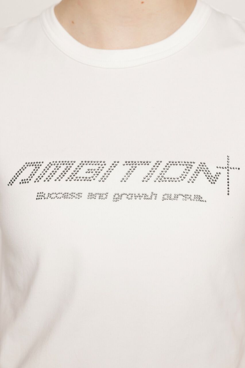 SLY「RHINESTONE COMPACT LOGO Tシャツ」|Tシャツ・カットソー|