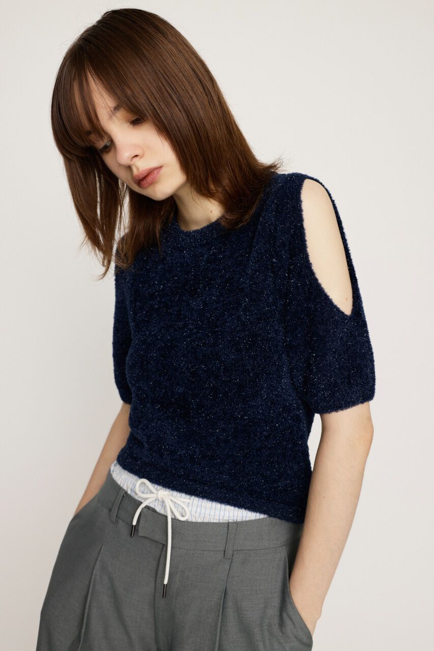 SLY「SHAGGY CUTOUT トップス」|ニット・セーター|
