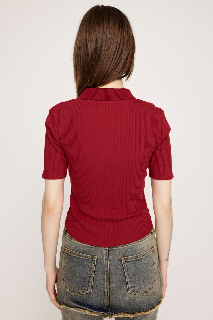 SLY「FRONT GATHER ZIP トップス」|Tシャツ・カットソー|